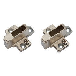 Blum CLIP Cruciform Cabinet Mounting Plate - Chipboard Screws - 18mm Spacing - Zinc Diecast - Pair