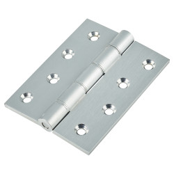 Double Phosphor Bronze Washered Butt Door Hinge - 100 x 75 x 4mm - Satin Chrome - Pair