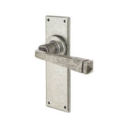Olde Forge Pewter Latch Door Handles - York Range - 152 x 48mm