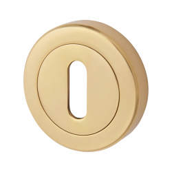 Hampstead Escutcheon - 48mm Diameter - Keyhole - Polished Brass