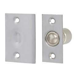Bales Roller Ball Catch - 25 x 54mm Faceplate - Satin Chrome Plated