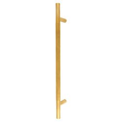Hampstead Satin Brass 23mm Lines T-Bar Pull Handle - 450mm Centres