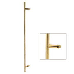 Altro 30mm Guardsman T-Bar Door Pull Handle - Bolt Fix - 1000mm Centres - PVD Satin Brass