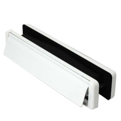 Fab & Fix - uPVC/Timber - Nu-Mail Letter Plate - 310 x 76mm - Door Thickness 40-80mm - White