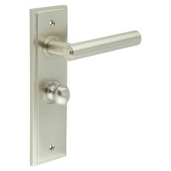 Burlington by Frelan Satin Nickel Fire Rated Bathroom Door Handles - Richmond - Inner 1 - 200 x 55mm