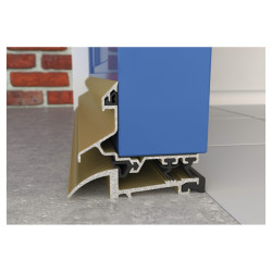 Exitex Mobility Low Weatherbar Kit - 914mm Length - Inward Opening Doors - Gold Aluminium