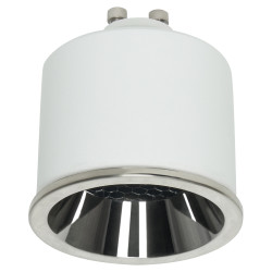 Forum Inlight Anti-Glare 4.8W GU10 LED Dimmable Spotlight Lamp - 3000K Warm White - Satin Chrome