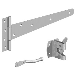 GateMate Medium Duty Pedestrian Gate Kit with Auto Gate Catch - 350mm - Galvanised