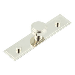 Hoxton by Frelan Cropley Stepped Round Cabinet Knob on Stepped Backplate - 30mm Diameter - Polished Nickel