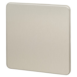 Knightsbridge 1 Gang Blank Plate - Brushed Chrome