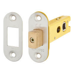 Altro 8mm Tubular Bathroom Deadbolt - 76mm Case - 57mm Backset - Radius - Satin Stainless Steel