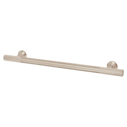 Altro York 12mm Partially Knurled T-Bar Cabinet Pull Handle - 192mm Centres - Satin Nickel