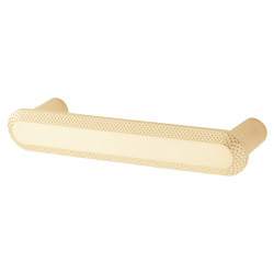 Hampstead Morley 19mm Bobbled D-Bar Cabinet Pull Handle - 96mm Centres - Satin Brass