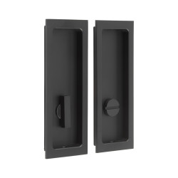 Burlington by Frelan Rectangular Flush Privacy Handle Set - 150mm - Black