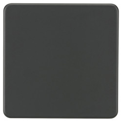 Knightsbridge 1 Gang Blank Plate - Anthracite Grey