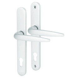 Trojan Sparta uPVC Multipoint Door Handle - Long Plate - 92mm c/c - White