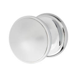 Heritage Brass by M Marcus Round Centre Door Knob - 81mm Rose Diameter - Polished Chrome