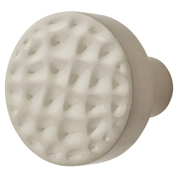 Hampstead Kendal Hammered Round Cabinet Knob - 28mm Diameter - Satin Nickel