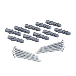 elfa Twin Slot Shelving System - Fixings for Twin Slot Shelf Wall Uprights - Solid Wall - Pack of 10