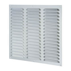 Touchpoint Hooded Louvre Vent - 305 x 305mm - 19869mm² Free Air Flow - Satin Aluminium