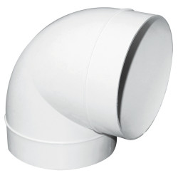 Manrose Plastic 90° Elbow Pipe Connector - 5"/120mm - White