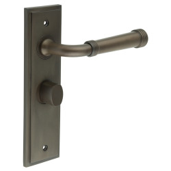 Burlington by Frelan Dark Bronze Fire Rated Bathroom Door Handles - Highgate - Inner 2 - 200 x 55mm