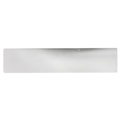 Altro Stainless Steel Kick Plate - 800 x 150 x 1.2mm - 8 Screw Holes - Radius - Satin