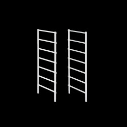 elfa Drawer Basket Tower - Mini 7 Frame Sides - 435 x 740mm - White - Pair