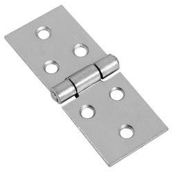 Cranked Knuckle Steel Backflap Cabinet Hinge - 30 x 76 x 1mm - Zinc Plated - Pair