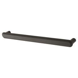 Hampstead Morley 19mm Bobbled D-Bar Cabinet Pull Handle - 224mm Centres - Matt Black
