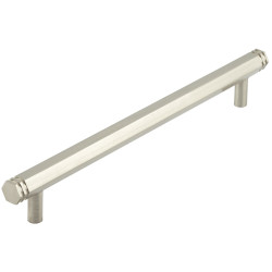 Hoxton by Frelan Nile 15mm Hex T-Bar Cabinet Pull Handle - 224mm c/c - Satin Nickel