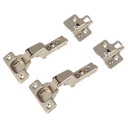 Klug Clip-On Soft Close Cabinet Hinge - 110° - Inset - Zinc Plated - Pair