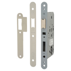Arrone AR8101 DIN Upright Latch - 88mm Case - 60mm Backset - Radius - Satin Stainless Steel