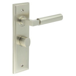 Burlington by Frelan Satin Nickel Fire Rated Bathroom Door Handles - Westminster - Inner 2 - 200 x 55mm
