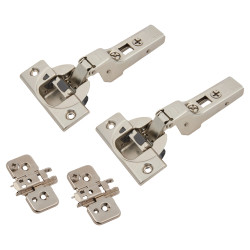 Blum CLIP Top Thick Door Soft Close Cabinet Hinge Pack - 95° - Sprung - Half Overlay - Pair