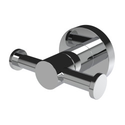 Fitzroy of London Style Double Robe Hook - 70 x 95 x 55mm - Polished Chrome