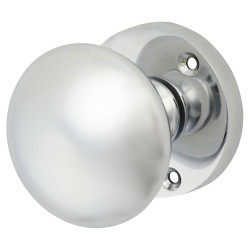 Touchpoint Polished Chrome Round Mortice Door Knob - 60mm Rose Diameter