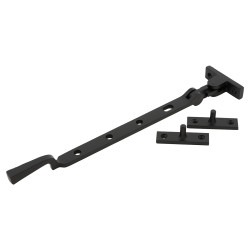 Olde Forge Square Casement Window Stay - 10"/250mm - Smooth Black