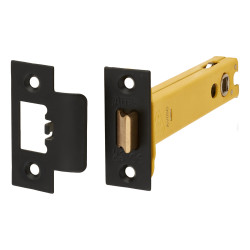 Altro Heavy Duty Tubular Latch - 128mm Case - 107mm Backset - Square - Matt Black