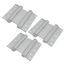 Double Action Self Closing Fire Door Spring Hinge - 150mm Length - FD30 - Silver - Pack of 3