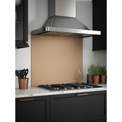 Self Adhesive Glass Kitchen Splashback - 750 x 900mm - Rose Gold