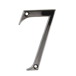 76mm Screw Fix Door Numeral - 7 - Bright Bronze