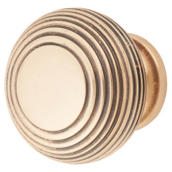 From The Anvil Beehive Round Cabinet Knob - 40mm Diameter - Polished Bronze