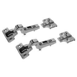Klug Clip-On Cabinet Hinge - 110° - Inset - Zinc Plated - Pair