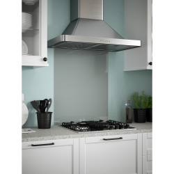 Self Adhesive Glass Kitchen Splashback - 750 x 600mm - Slate Grey