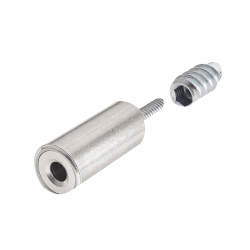 Bramah Rola Wooden Sash Window Stop - 31mm - Satin Chrome - 2 Body + 4 Inserts