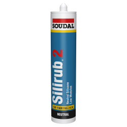 Soudal Silirub 2 Neutral Silicone Sealant - 300ml - Brown
