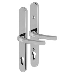 Yale uPVC Universal Lock Door Handle - Euro - 92mm c/c - Polished Chrome