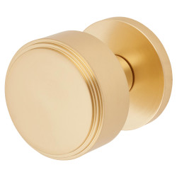 Jedo by Frelan Satin Brass Step Mortice Door Knob - 60mm Rose Diameter