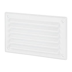 Louvre Vent - 155 x 94mm - 4748mm² Free Air Flow - White Plastic